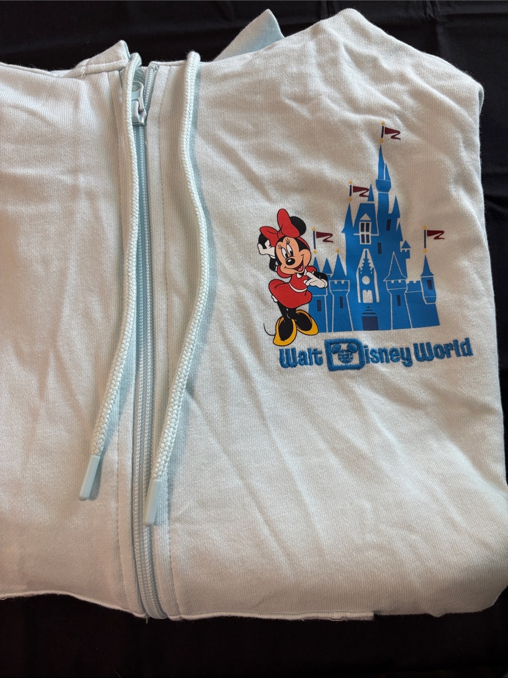 Disney Baby Blue Minnie Mouse Castle Zip-Up Hoodie